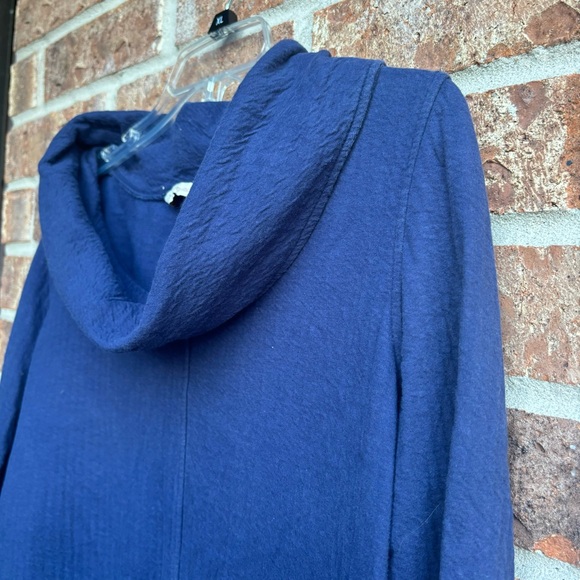 Soft surroundings navy Blue Cowl Neck Tunic with Pocket size L - Picture 4 of 6